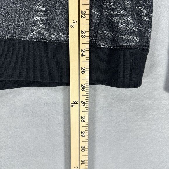 On The Byas Geo Print Cotton Polyester Gray Black Sweatshirt Size Medium Pocket - Picture 5 of 8